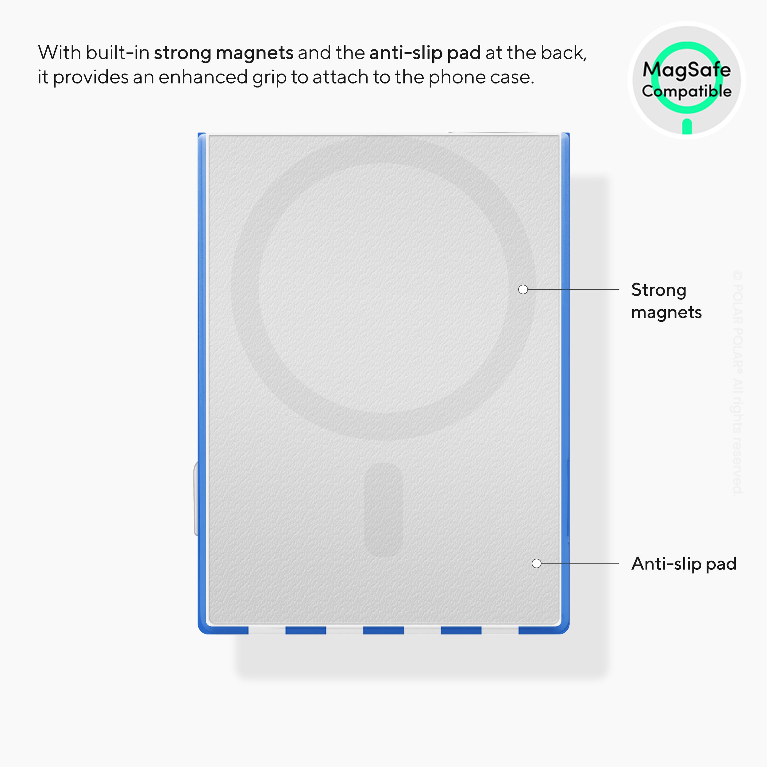 藍色直紋 MagSafe 卡套