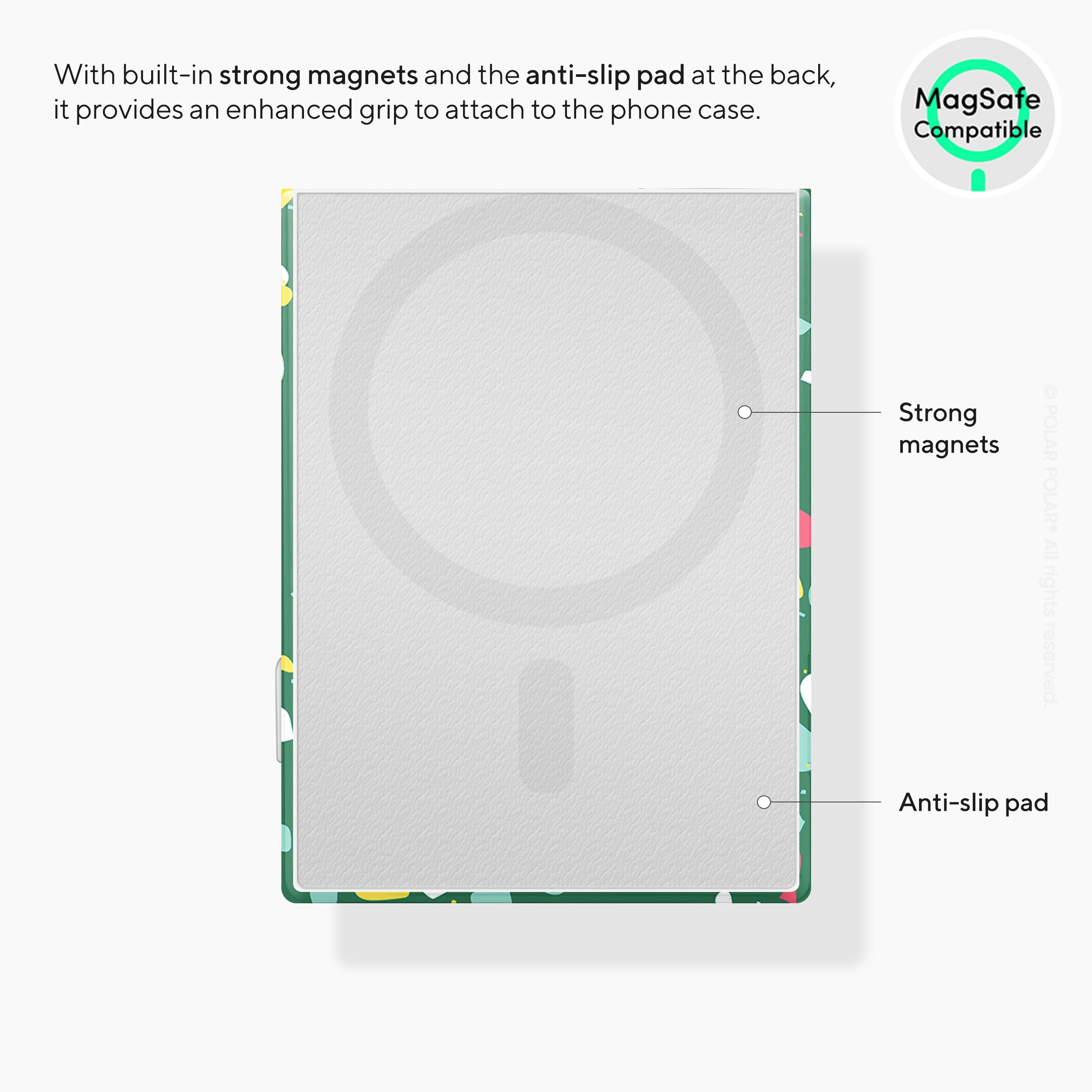 綠茵水磨石 MagSafe 卡套