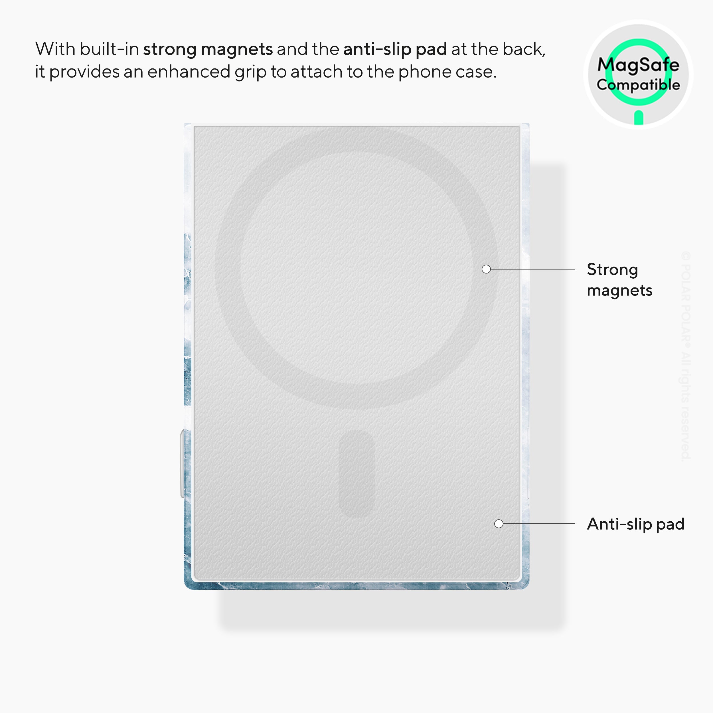 冷灰石紋 MagSafe 卡套