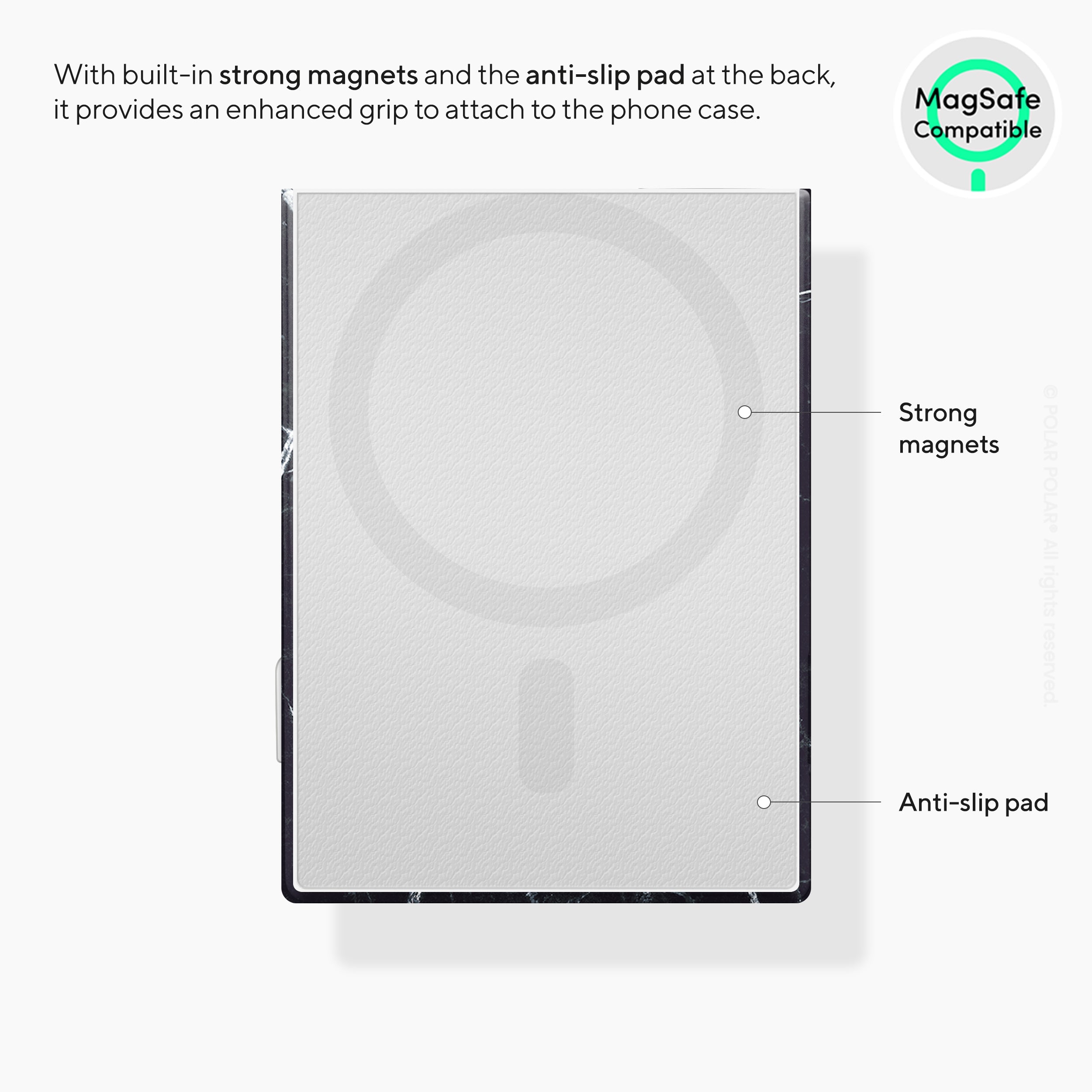 暗黑雲石紋 MagSafe 卡套