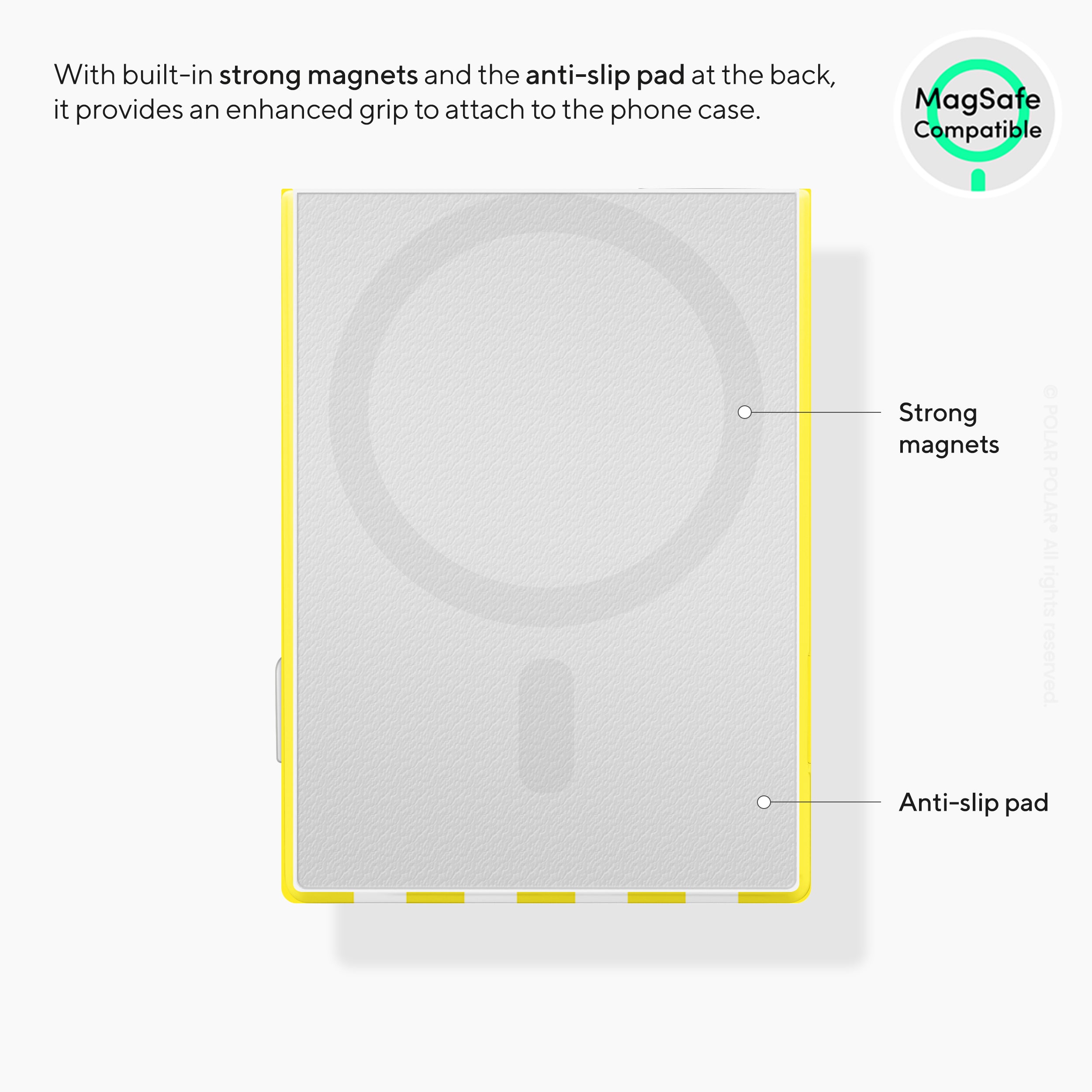 黃色直紋 MagSafe 卡套